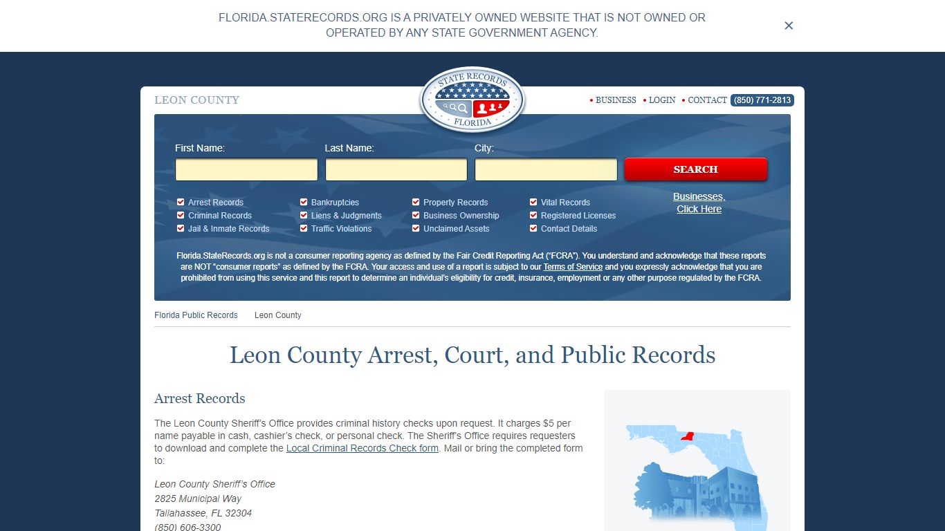 Leon County Arrest, Court, and Public Records